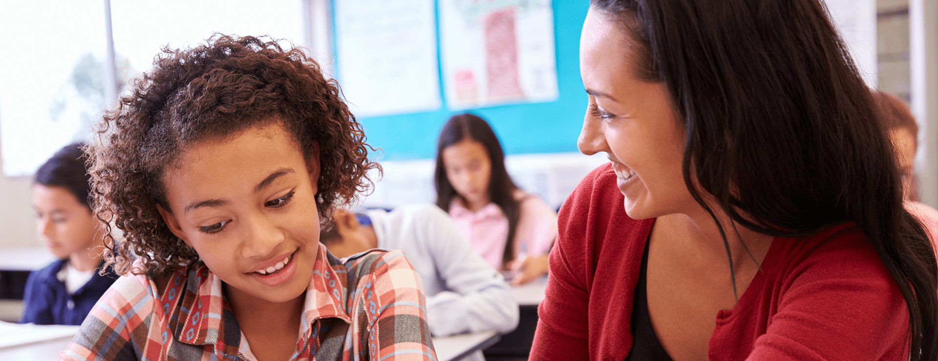 image of a teacher with one student