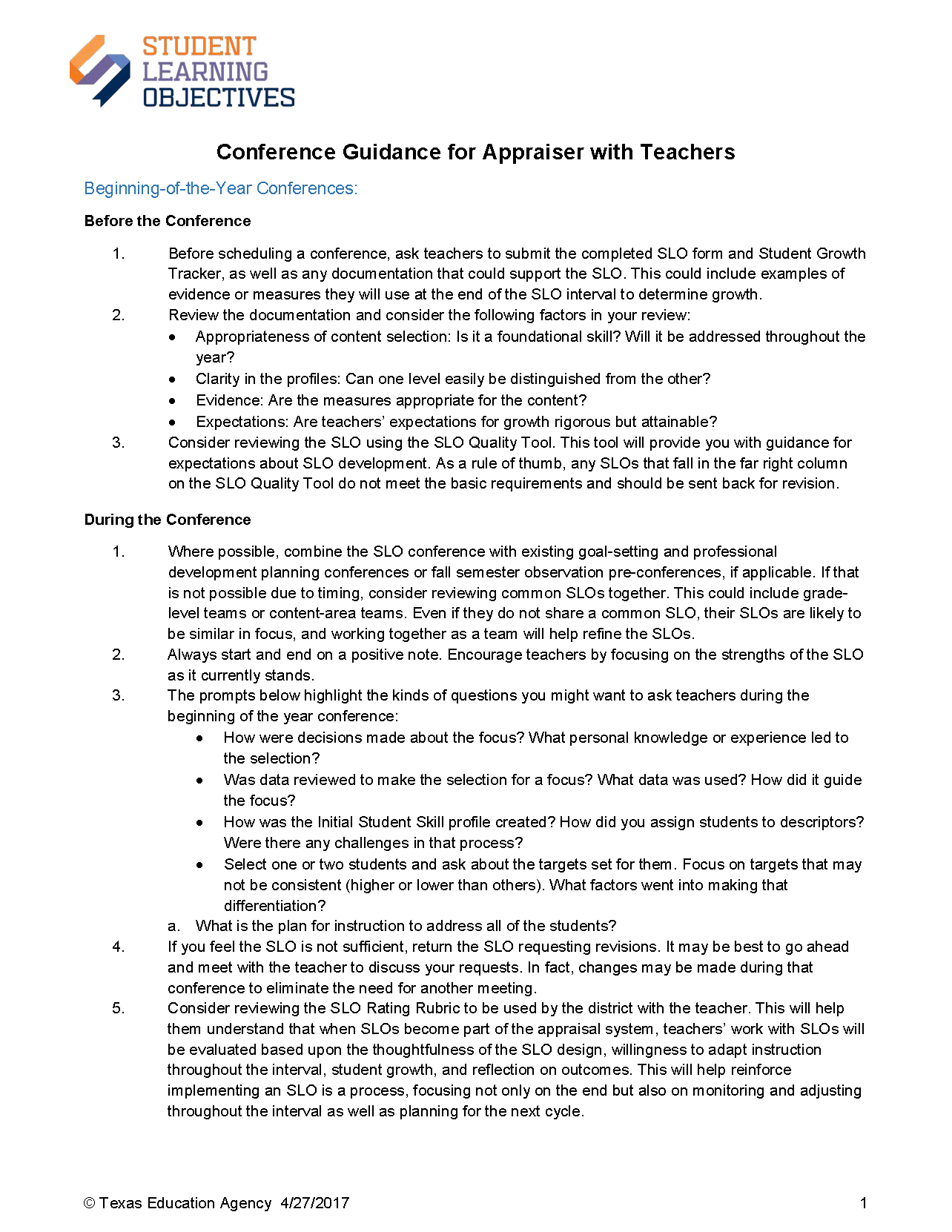 image of the SLO Conference form