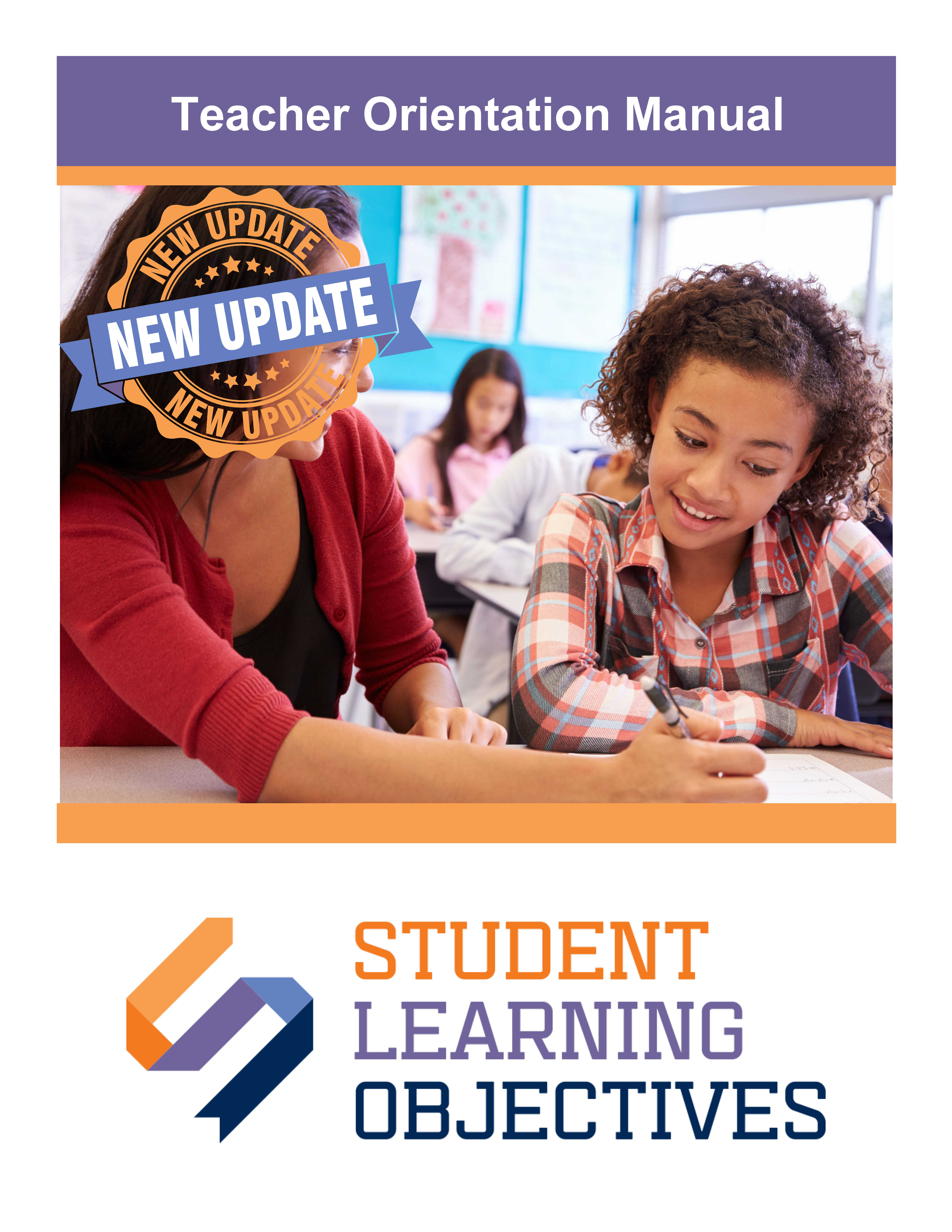 image of the SLO Teacher Manual form- a teacher and a student